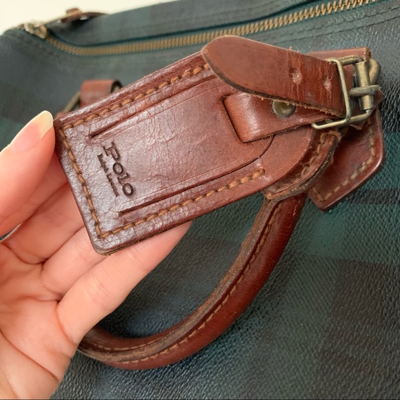 Vintage Polo Ralph Lauren Blackwatch Green Check Speedy Bag - Picture 5 of 14